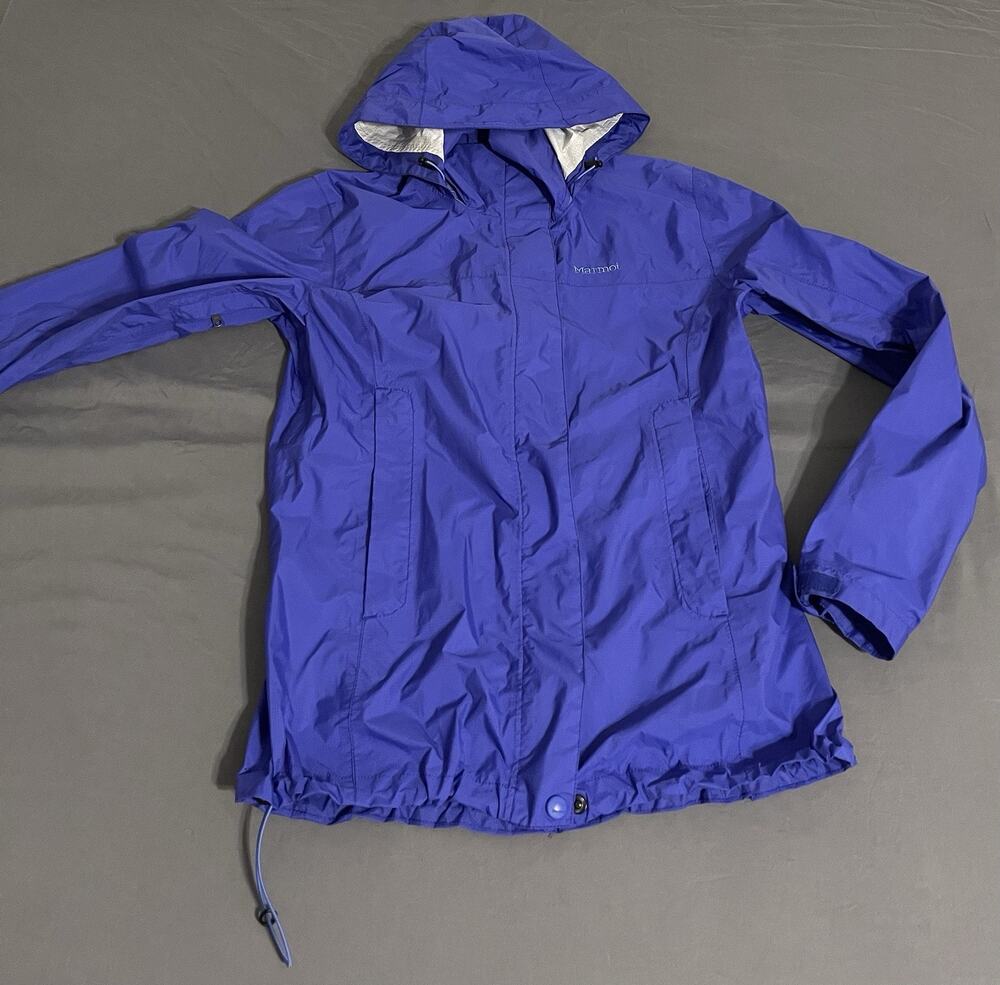 Marmot Women’s PreCip Rain Jacket Small Purple Waterproof Hooded Trail Shell